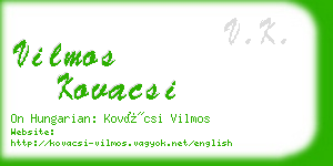 vilmos kovacsi business card